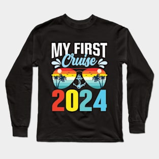 My First Cruise 2024 Vintage Crusing 2024 Long Sleeve T-Shirt